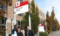 Tubman Staff in front of York Lanes Offices