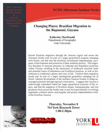 Afternoon Seminar on Brazillian Migration to the Rupununi, Guyana